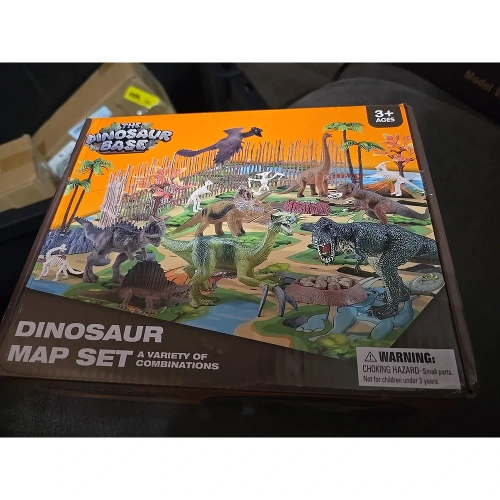 The Dinosaur Base 23Pc Dino Playset STEM Activity Learning Kit STEAM Toy Map Set